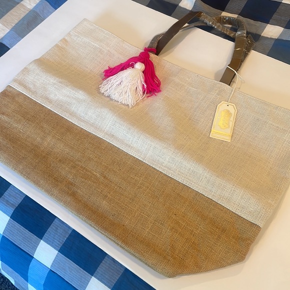 NWT Mud Pie Beach Tote - Picture 3 of 6